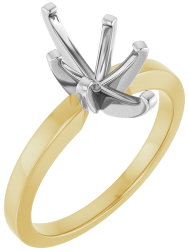Sužadėtuvių Žiedas „Solitaire“ 14k yellow/white gold Marquise 12mm x 6mm (1)