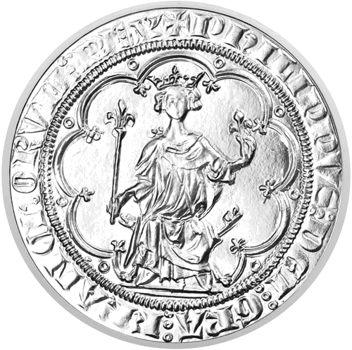 10 eurų Šventojo rašto riteriai 2019 Prancūzija sidabrinė moneta (1)