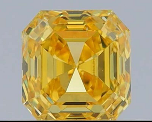 0.5 carat Fancy Vivid Yellow-VS2 Natūralus Emerald Deimantas (1)