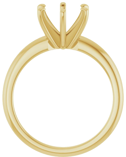 14K Yellow  8.2 mm Round Solitaire Engagement Ring Mounting (2)