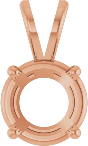 Pakabukas „Round 4-Prong Basket“ 14k rose gold Round 7.5mm (1)