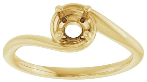 Sužadėtuvių Žiedas „Solitaire“ 14k yellow gold Round 5.2mm (3)