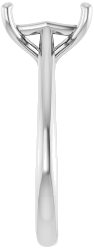 Platinum 9x7 mm Emerald Solitaire Engagement Ring Mounting (4)