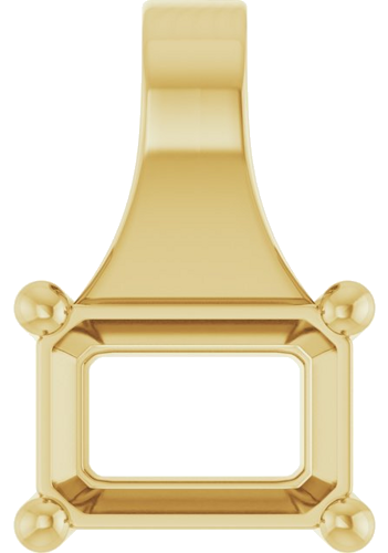 14K Yellow 7x5 mm Emerald Pendant Mounting (1)