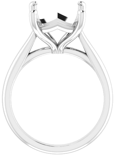 Sužadėtuvių Žiedas „Solitaire“ 14k white gold Emerald 12mm x 10mm (2)