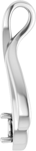 Pakabukas „Solitaire“ 14k white gold Round 4.8mm (3)