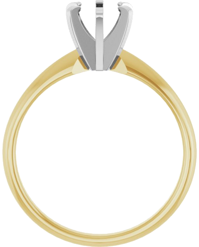 Sužadėtuvių Žiedas „Solitaire“ 14k yellow/white gold Round 5.8mm (2)