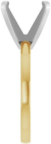 Sužadėtuvių Žiedas „Solitaire“ 585 Baltojo Ir Geltonojo Aukso Round 11.2mm (4)