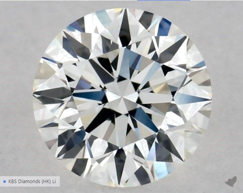 0.56 carat G-VVS2 Excellent cut Natūralus Round Deimantas (1)