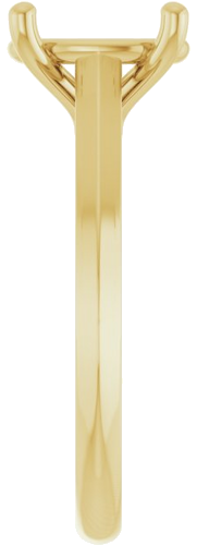 14K Yellow 10x8 mm Oval Solitaire Engagement Ring Mounting (4)