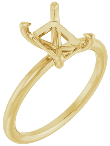 Sužadėtuvių Žiedas „Claw-Prong Solitaire“ 14k yellow gold Emerald 8mm x 6mm (1)