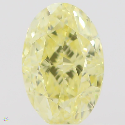 0.5 carat Fancy Yellow-VVS2 Natūralus Oval Deimantas (1)