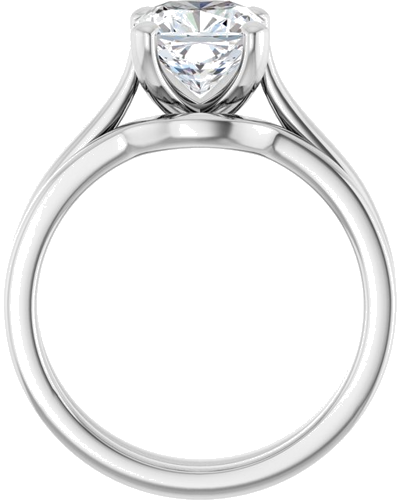 Sužadėtuvių Žiedas 14k white gold Cushion 7mm (7)