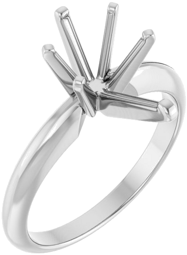 14K White 11.5x7 mm Pear 6-Prong Ring Mounting (1)