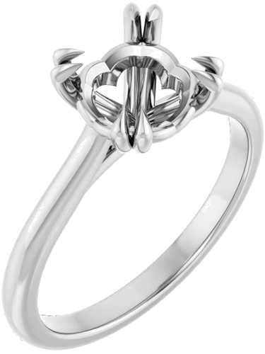 Sužadėtuvių Žiedas „Solitaire“ 950 Platinos Round 8mm (1)