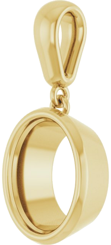 Pakabukas „Bezel-Set Charm“ 14k yellow gold Oval 10mm x 8mm (2)