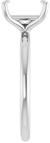 Platinum  8x6 mm Emerald Solitaire Engagement Ring Mounting (4)