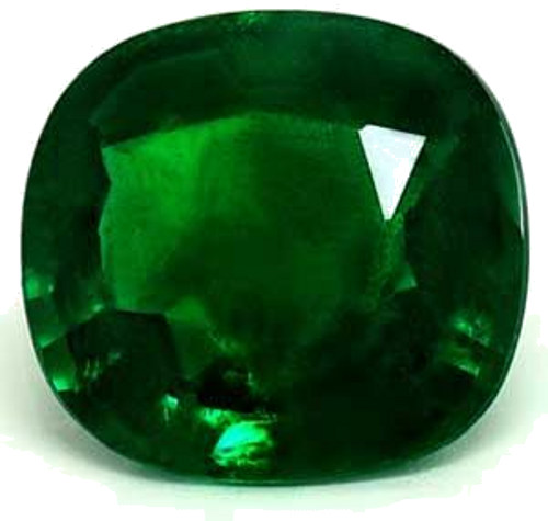 0.68 carat GREEN Cushion Smaragdas (1)