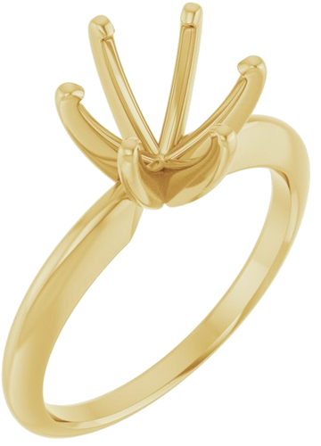 Sužadėtuvių Žiedas „Solitaire“ 14k yellow gold Round 7.8mm x 8.6mm (1)