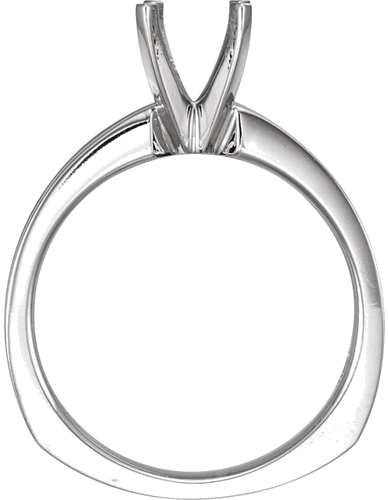 Sužadėtuvių Žiedas „Solitaire Euro Shank“ 14k white gold Round 5mm x 5.3mm (2)
