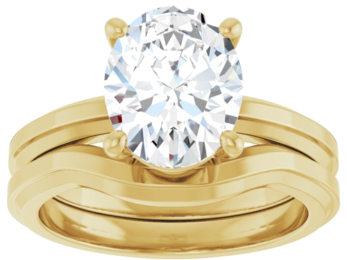 Sužadėtuvių Žiedas „Solitaire“ 14k yellow gold Oval 10mm x 8mm (8)