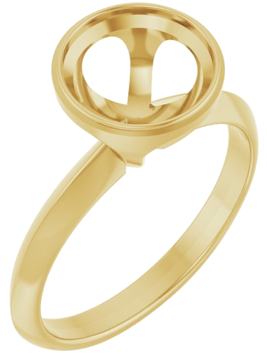 Sužadėtuvių Žiedas „Solitaire“ 585 Geltonojo Aukso Round 8.2mm (1)