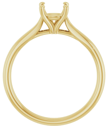 Sužadėtuvių Žiedas 10k yellow gold Round 6.5mm (2)