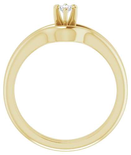 Sužadėtuvių Žiedas „Solitaire“ 10k yellow gold Marquise 5mm x 3mm (7)