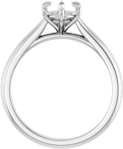 Sužadėtuvių Žiedas „Claw-Prong“ 14k white gold Oval 8mm x 6mm (2)