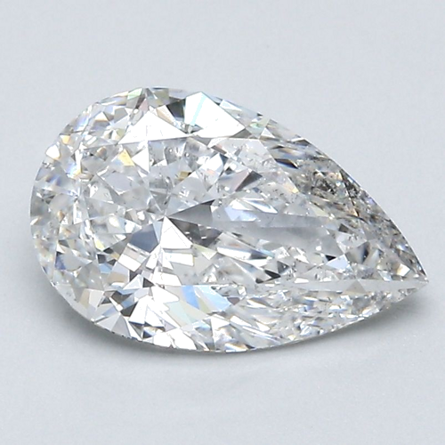 1.7 carat E-SI1 Natūralus Pear Deimantas (1)