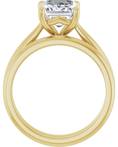 Sužadėtuvių Žiedas „Solitaire“ 10k yellow gold Emerald 9mm x 7mm (7)