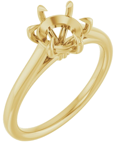 Sužadėtuvių Žiedas „Claw-Pong“ 14k yellow gold Round 7.4mm (1)