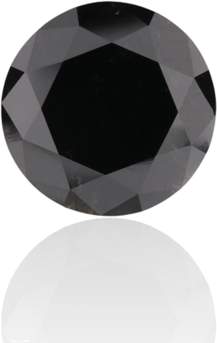 3.84 carat Fancy Black-VVS2 Excellent cut Natūralus Round Deimantas (1)