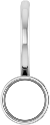 Pakabukas „Bezel-Set Solitaire Charm“ 925 Sidabro Round 4mm (1)