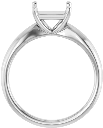 Sužadėtuvių Žiedas 14k white gold Square 7mm (2)