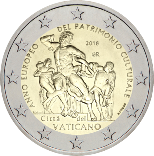 2018 Vatican City Laocoon and Sons 2 Euro Coin (1)