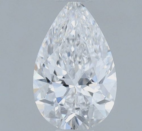 0.55 carat D-VVS2 Natūralus Pear Deimantas (1)