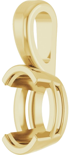 Pakabukas „Half-Bezel Solitaire“ 14k yellow gold Oval 7mm x 5mm (2)
