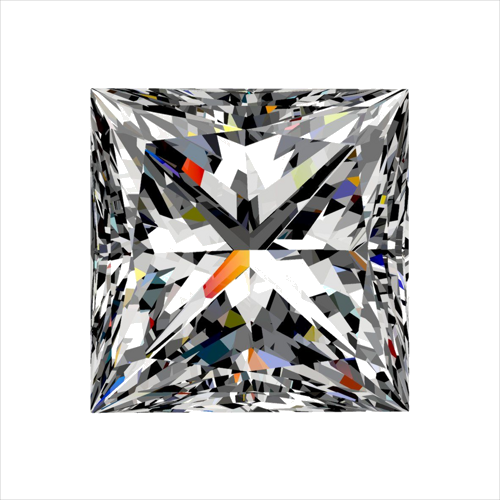 0.32 carat G-VS2 Natūralus Princess Deimantas (1)