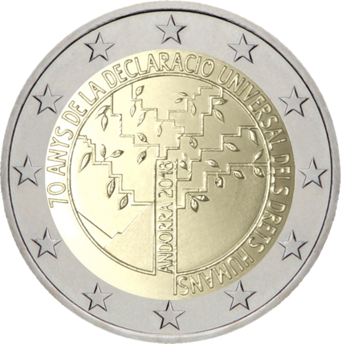 2018 Andora Žmogaus teisės 2 eurų moneta (3)