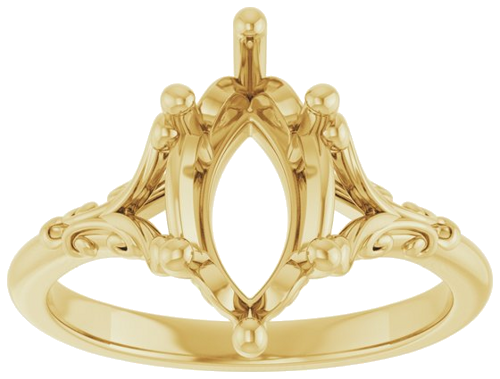 Sužadėtuvių Žiedas „Solitaire“ 14k yellow gold Marquise 12mm x 6mm (3)