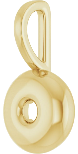 14K Yellow 2.5 mm Round Accented Charm Pendant Mounting (2)