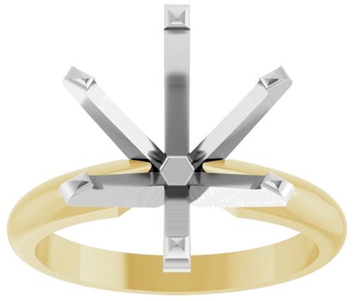 Sužadėtuvių Žiedas „Solitaire“ 14k yellow/white gold Oval 12mm x 10mm (3)