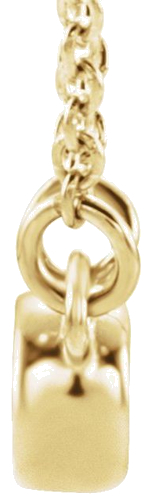 14K Yellow 4 mm Round .03 CTW Natural Diamond Semi-Set 18  Necklace (2)