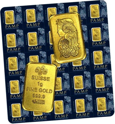 25 x 1 гр. Инвестиционни златни кюлчета Multigram Fortuna PAMP (5)