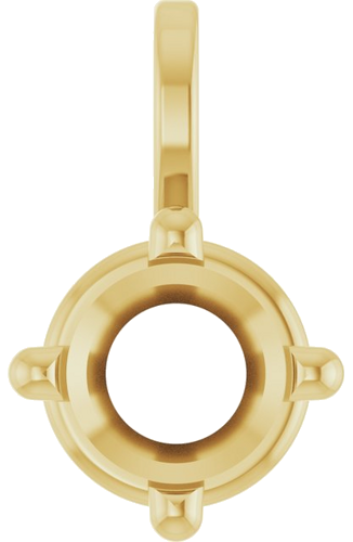 Pakabukas „Solitaire“ 14k yellow gold Round 4.5mm (1)