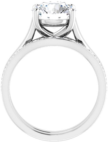 Sužadėtuvių Žiedas „Solitaire“ 14k white gold Round 8.8mm (7)