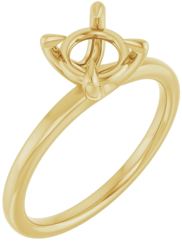 Sužadėtuvių Žiedas 14k yellow gold Round 6.5mm (1)