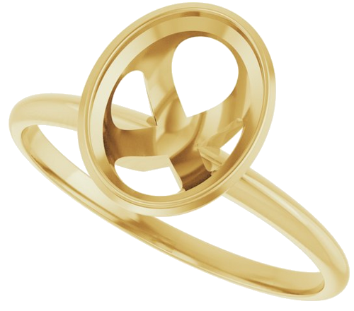 Sužadėtuvių Žiedas „Solitaire“ 585 Geltonojo Aukso Oval 9mm x 7mm (5)