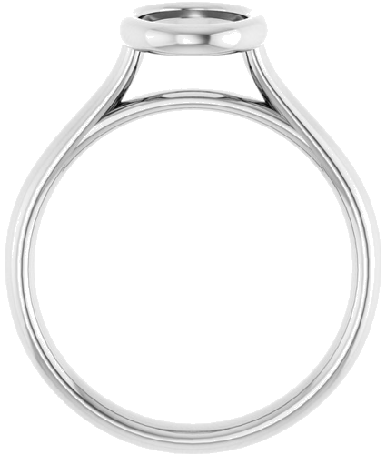 14K White  8x6 mm Oval Solitaire Engagement Ring Mounting (2)